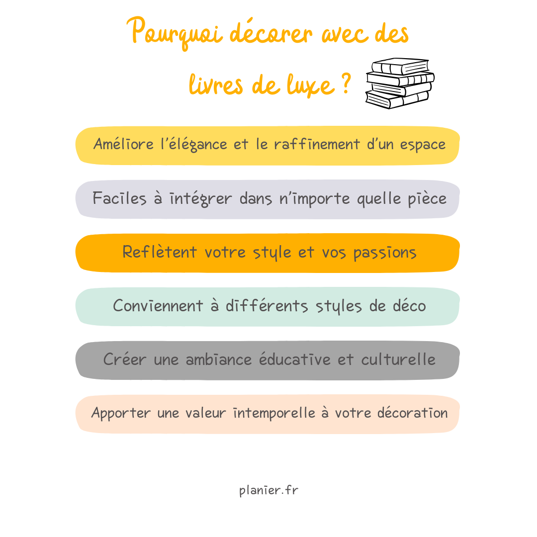 pourquoi decorer livre luxe