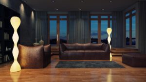 Salon avec canapé design