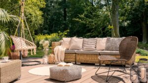 Meuble de jardin en rotin